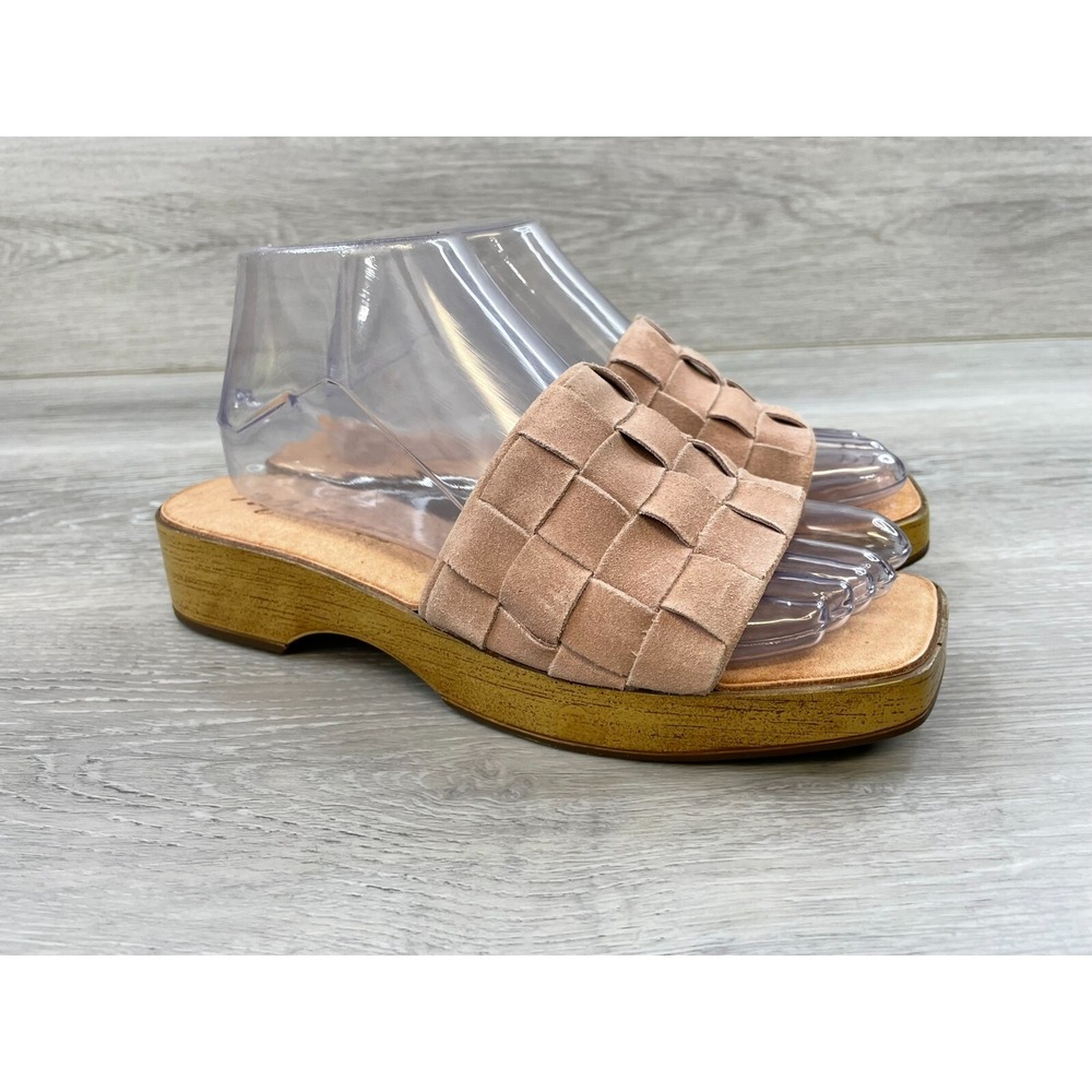 Matisse Hamptons Women's US 8 Pink‎ Suede Leather Slip-On Open Toe Slide Sandal